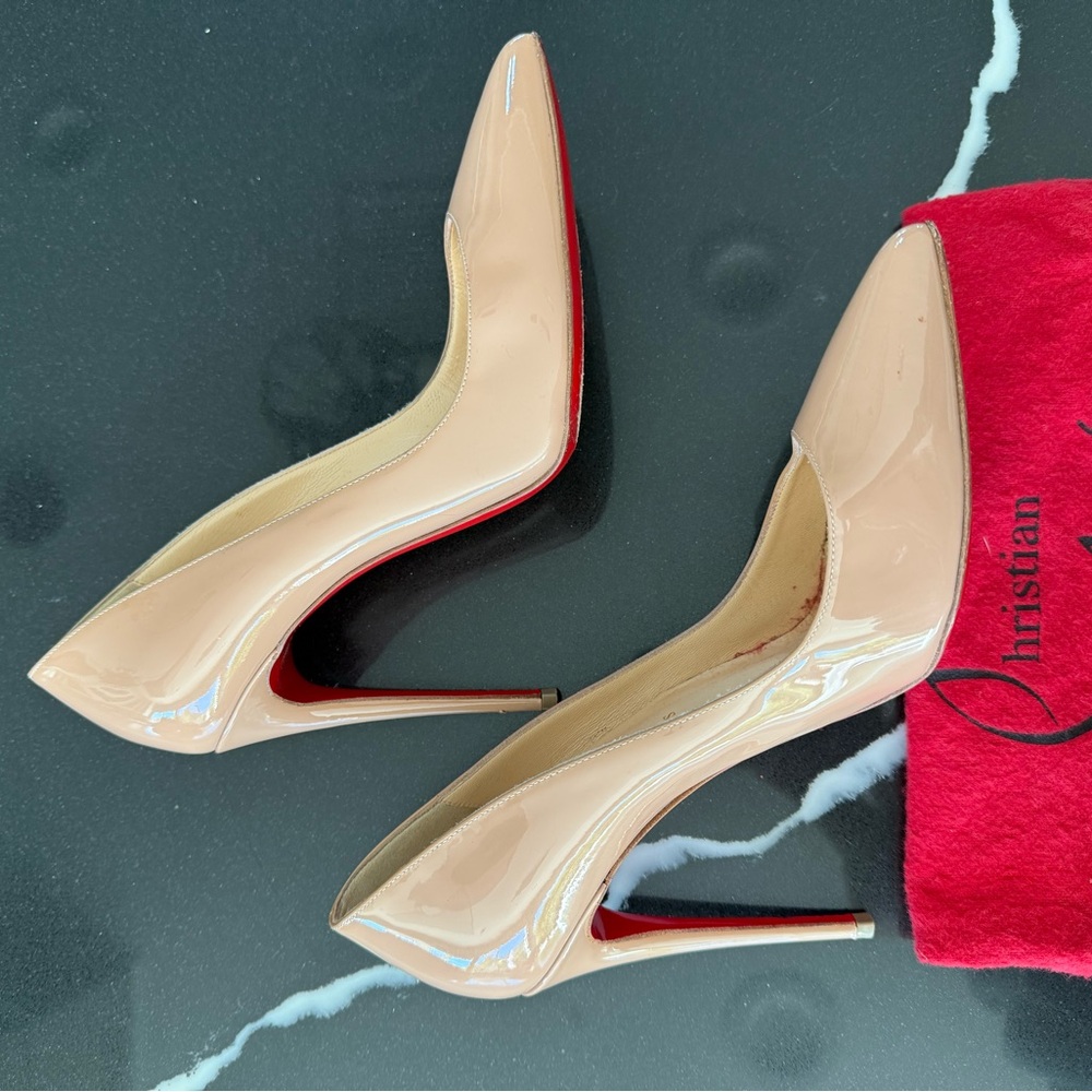 Christian Louboutin Blush Patent Kate 37.5 - Picture 6 of 10